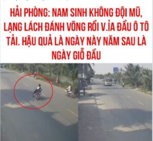 Video nam sinh Hải Phòng lái xe tác động vật lý vào đầu xe tải chiều 8-11 Clip nét SD rõ mặt
