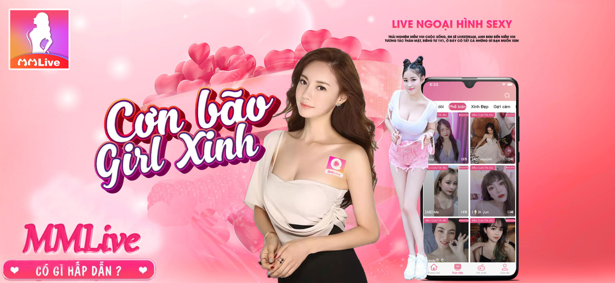 Review App live show tốt nhất 2023 9 Gái xinh live show nhiều, chất lượng